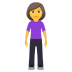 🧍‍♀️ woman standing display on JoyPixels